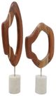 A & B Home 2-Piece Brown Decorative Statues-4