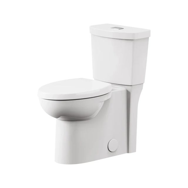 American Standard Studio® White Skirted Two-Piece Dual Flush Chair Height Elongated Toilet with Seat 1.28 gpf/4.8 Lpf and 1.0 gpf/3.8 Lpf-1