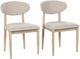 Classic Home Tiber 2-Piece Cream Washed Upholstered Dining Chair Set-0