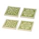 A & B Home Kelly 4-Piece Cream/Green Decorative Plates Set-0
