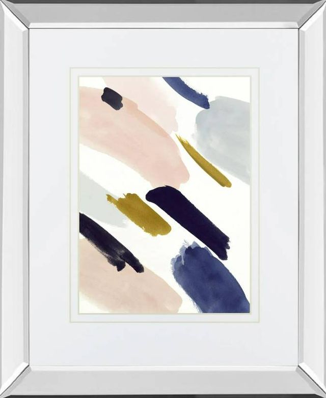 Classy Art Brushmarks I by Victoria Borges Mirrored Frame Wall Art-0