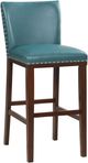 Steve Silver Co. Tiffany Espresso/Peacock Upholstered Bar Stool-TF650BCPC-0