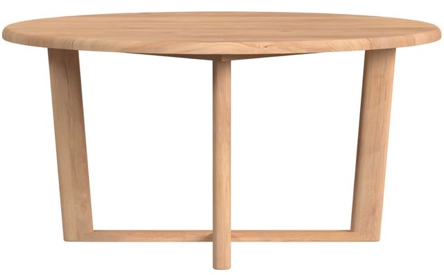 Sunset West Natural Teak 56'' Round Outdoor Dining Table-1