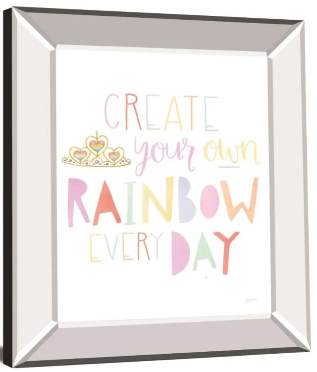 Classy Art Lets Chase Rainbows III by Jenaya Jackson Mirror Framed Wall Art-1