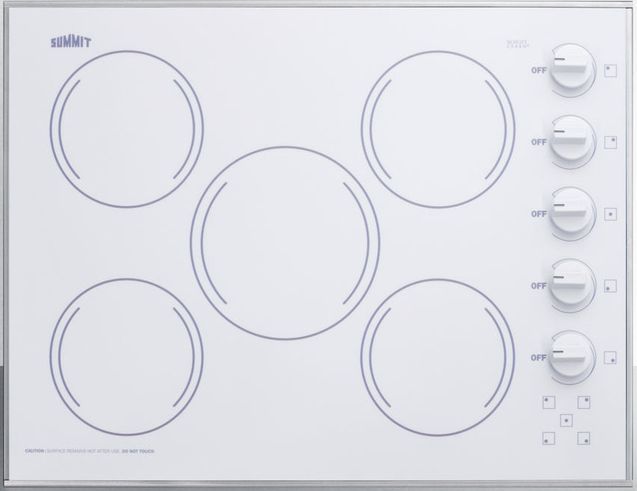 Summit® 27" White Electric Cooktop-0