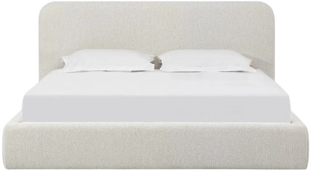 Modus Furniture Elora Whitewashed Full Upholstered Platform Bed-3