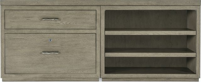 Hooker® Furniture Linville Falls Mink 72" Credenza with Lateral File and Open Desk Cabinet-2