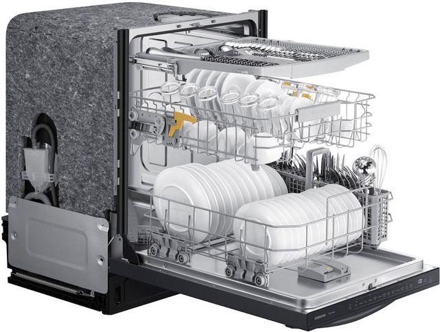 Samsung 24" Fingerprint Resistant Matte Black Steel Top Control Built In Dishwasher -4