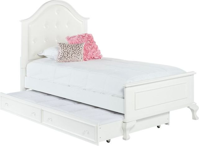 Elements International Jesse White 3-Piece White Twin Youth Bedroom Set-1