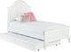 Elements International Jesse White 3-Piece White Twin Youth Bedroom Set-1