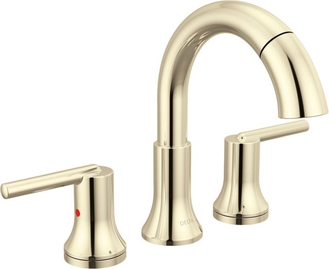 Delta Trinsic® Polished Nickel 2-Handle Lever Widespread Pull Down Bathroom-0