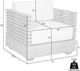 Armen Living Vivid Light Grey Fabric/Wood Outdoor Chair -3