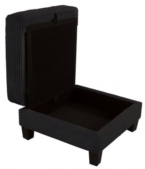 Furniture of America® Moretaine Black Storage Ottoman-4
