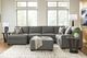 Signature Design by Ashley® Clarington 3-Piece Graystone Left Arm Facing Sectional and Chaise-2