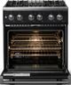Viking® 5 Series 30" Onyx Pro Style Dual Fuel (NG) Range with Polished Chrome Trim-1