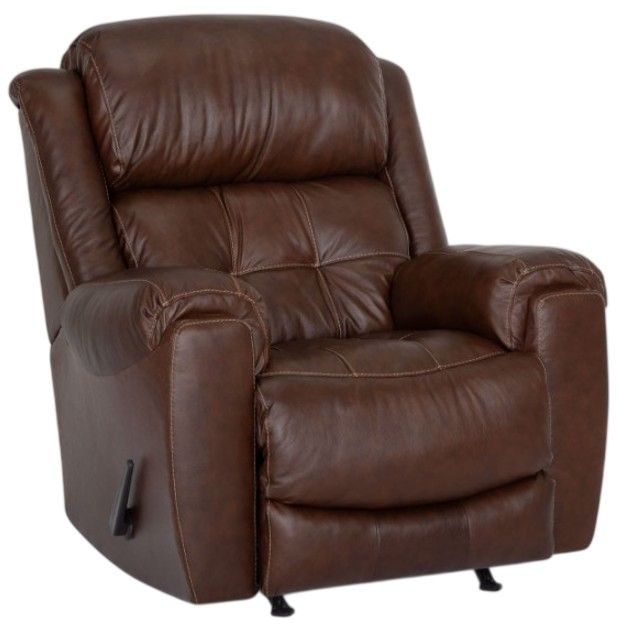 Franklin™ Corwin Dakota Brown Leather Manual Rocker Recliner-0