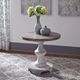 Liberty Furniture Sedona Distressed White Round End Table with Gravel Top-4