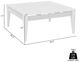 Armen Living Orbit Outdoor Brown/Gray Wooden Coffee Table-2