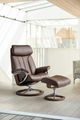 Stressless® by Ekornes® Customizable Paul Large Signature Base Manual Recliner and Ottoman Set-1