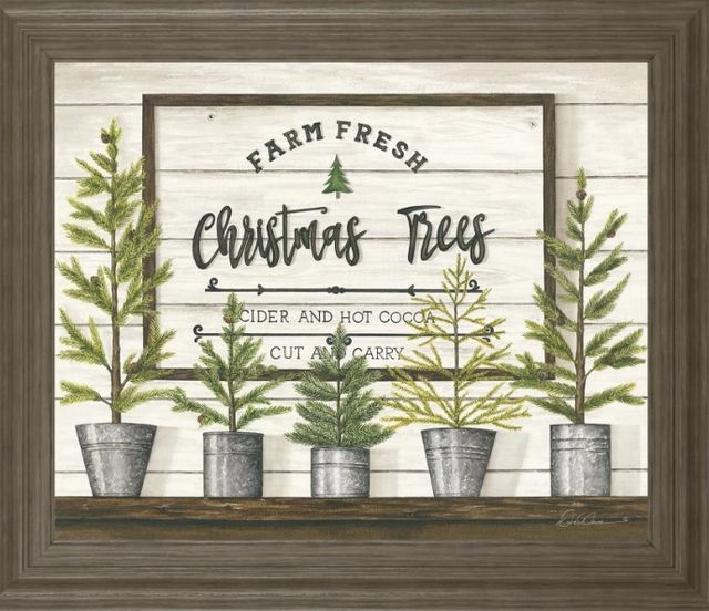 Classy Art Farm Fresh Christmas Trees By Diane Waver Wall Art-1