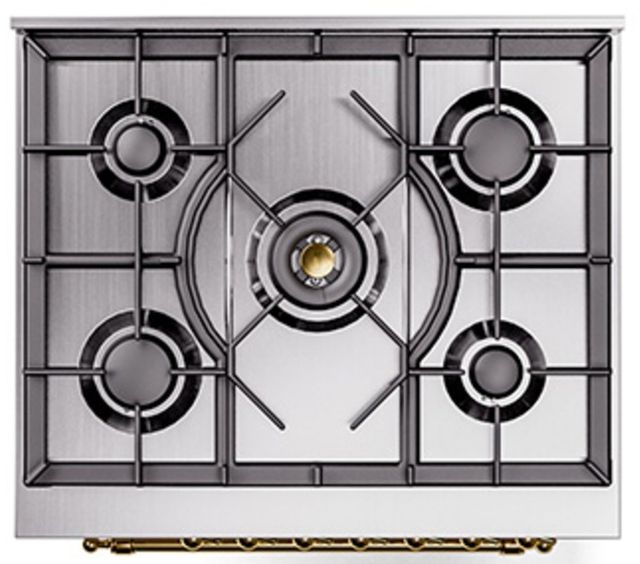 Ilve® Nostalgie II Series 30" Antique White Pro Style Dual Fuel Range-2