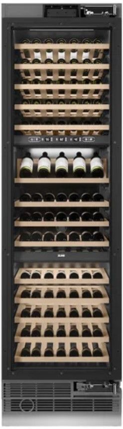 ZLINE Autograph Edition 24" 12.4 Cu. Ft. Panel Ready Column Wine Cooler with Polished Gold Accents-2