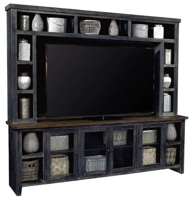 aspenhome® Eastport Drifted Black 97" Console and Hutch-0
