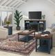 Legends Home Nantucket Whiskey End Table with Blue Denim Base-1
