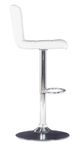 Powell® Brandt Chrome/White Adjustable Bar Stool-5