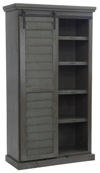 American Heartland Manufacturing Rustic Provincial Dark Blue Shutter Door Pantry-0
