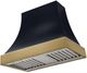 AGA Cascade 36" Gloss Black Wall Mounted Range Hood with Antique Brass Trim-0