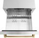 ZLINE Autograph Edition Touchstone 4.6 Cu. Ft. Stainless Steel Outdoor-Rated Refrigerator Drawers with Polished Gold Handles-3