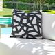 Uttermost® Draft Black/White Polyester Indoor-Outdoor Pillow-1