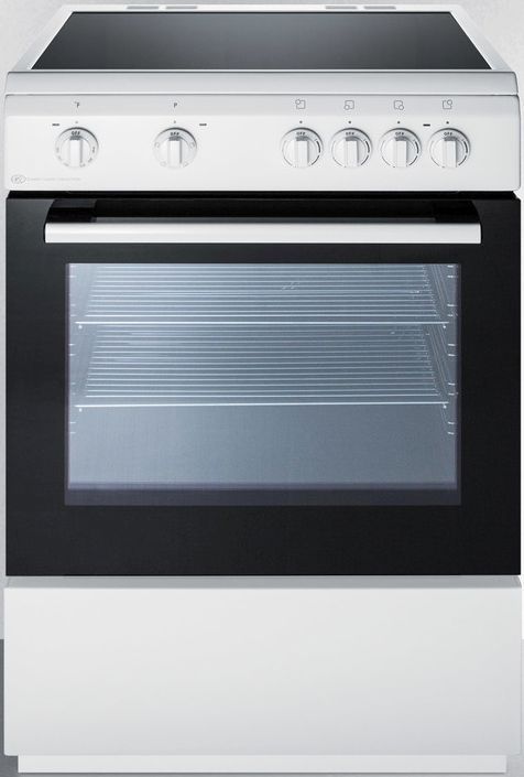 Summit® Classic 24" White Slide-In Electric Range-0