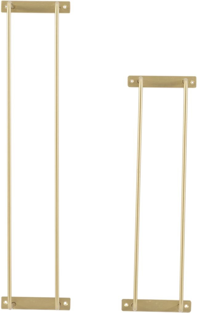 Powell® Triston Set of 2 Gold Metal Towel Racks-1