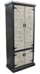 American Heartland Manufacturing Rustic Two-Tone Mosaic Double Door Pantry-0
