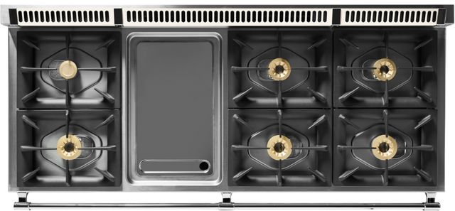 Viking® Tuscany 66” Pure White Pro Style Dual Fuel Range with Griddle-3