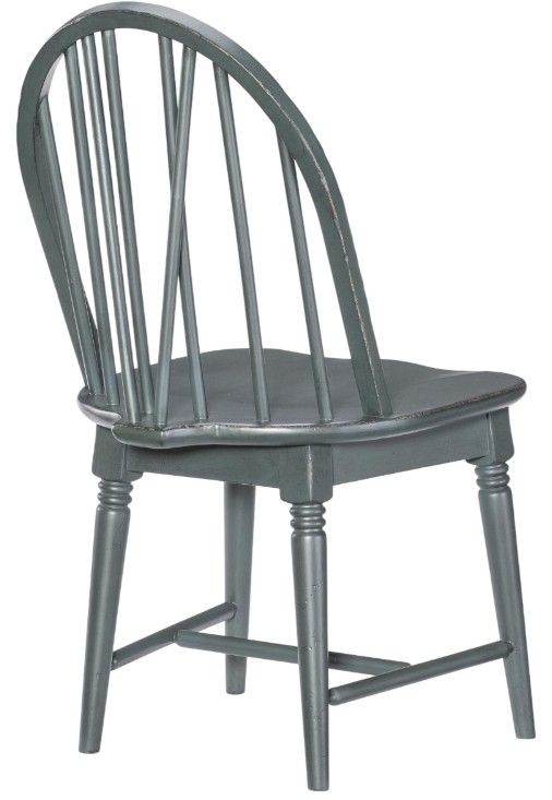 Legacy Classic Vintage Market Mallard Green Windsor V-Shape Dining Side Chair-1