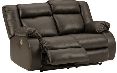 Signature Design by Ashley® Denoron 2-Piece Chocolate Living Room Set with Power Reclining Sofa-2