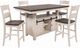 Jofran Inc. Madison County 5-Piece Vintage White Counter Dining Table Set-0