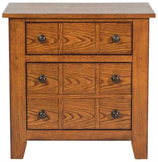 Liberty Furniture Grandpas Cabin Aged Oak Nightstand-2