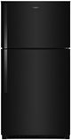Whirlpool® 33" 21.3 Cu. Ft. Black Top Freezer Refrigerator with Total Coverage Cooling and Flexi-Slide™ Deli Drawer-0