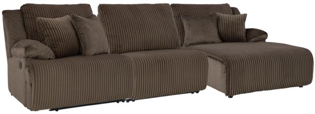 Signature Design by Ashley® Top Tier 3-Piece Chocolate Manual Reclining Right-Arm Facing Sectional and Chaise-0