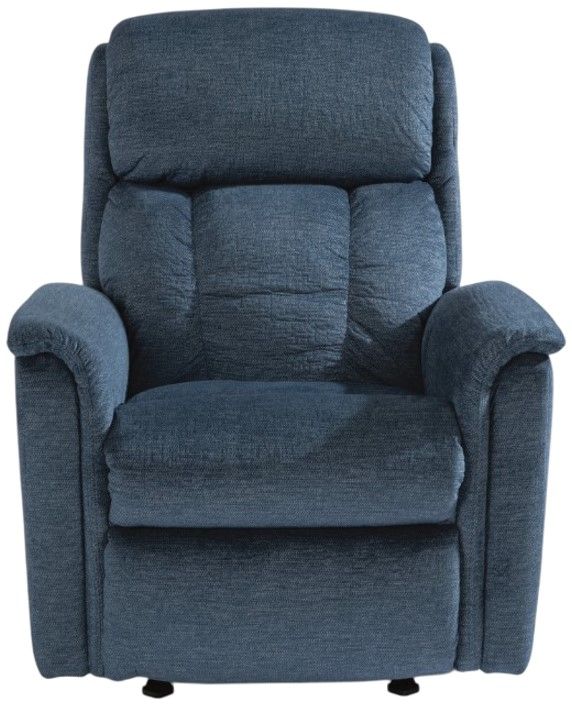 Flexsteel® Luna Blue Navy Power Rocking Recliner with Power Headrest-2