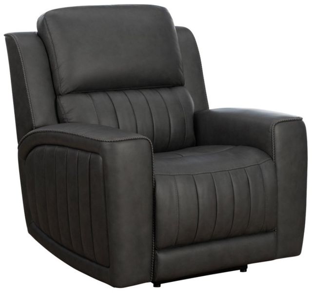 BarcaLounger® Pierce Homerun Dark Gray Leather Power Recliner-0