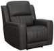 BarcaLounger® Pierce Homerun Dark Gray Power Recliner with Power Headrest-0