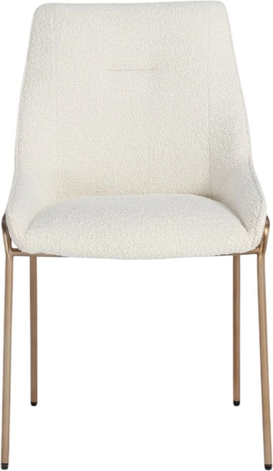 Modus Furniture Sunrise Cyrus Cottage Cheese/Brushed Bronze Upholstered Dining Chair-1