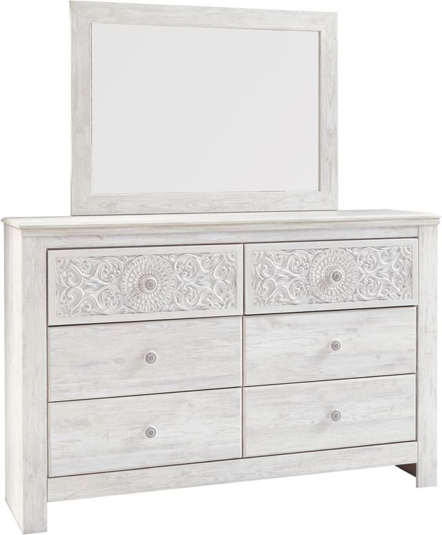 Signature Design by Ashley® Paxberry Whitewash Dresser and Mirror-0