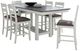 Liberty Furniture Brook Bay 7-Piece Carbon Gray/Textured White Gathering Trestle Dining Set-0