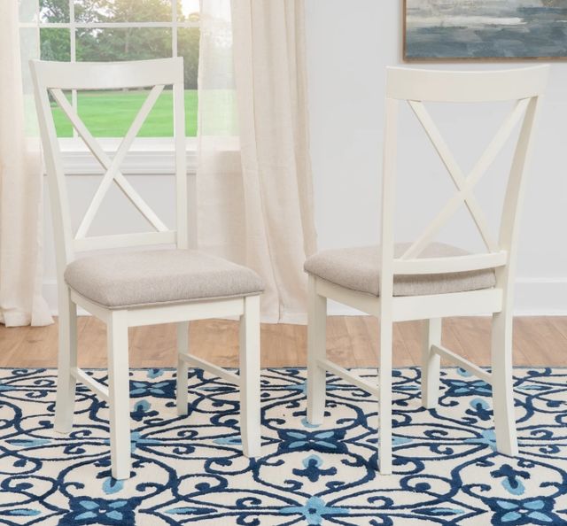 Powell® Jane Gray/Vanilla White Side Chair-1